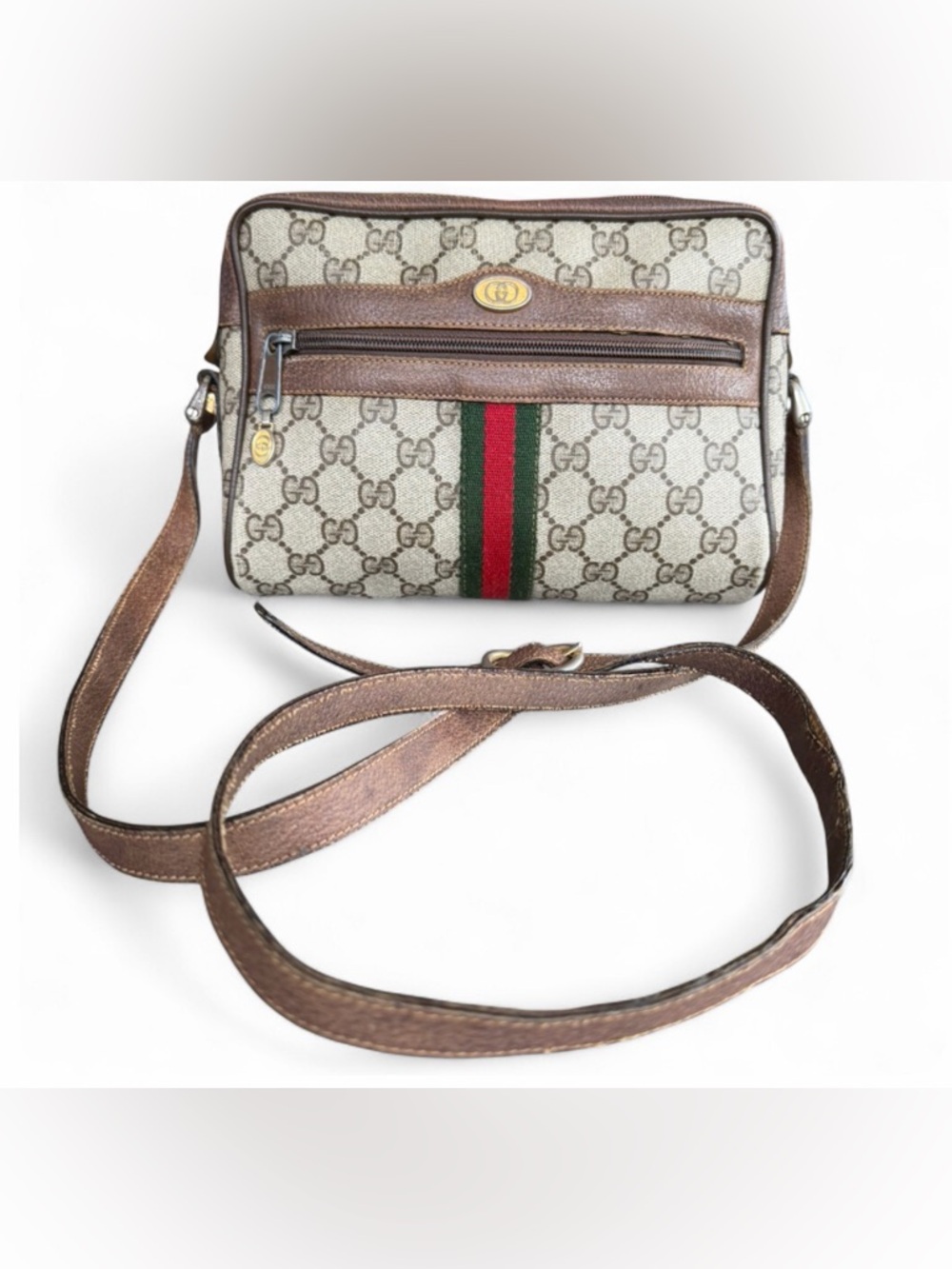 Gucci Ophidia GG Supreme Sherry Line Crossbody/Shoulder Bag with COA - Picture 3 of 17